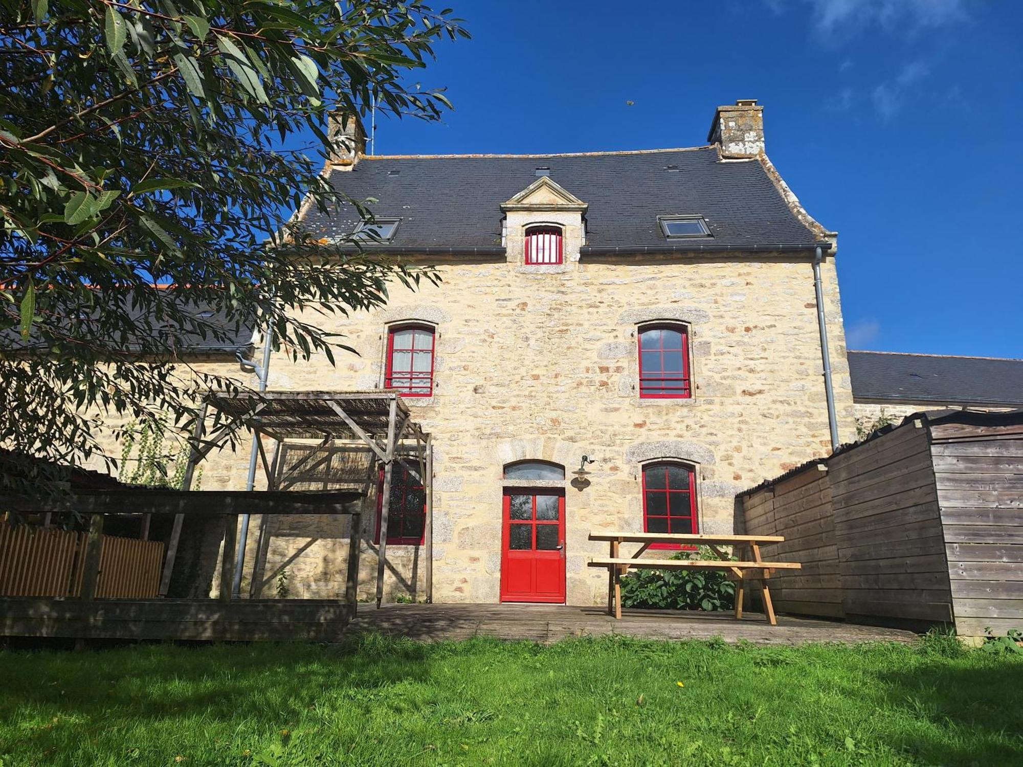 Domaine De Bobehec - Gite De Groupe, Chambres & Salle - 23 Personnes - Morbihan Proche Vannes Et Plages La Vraie-Croix Esterno foto